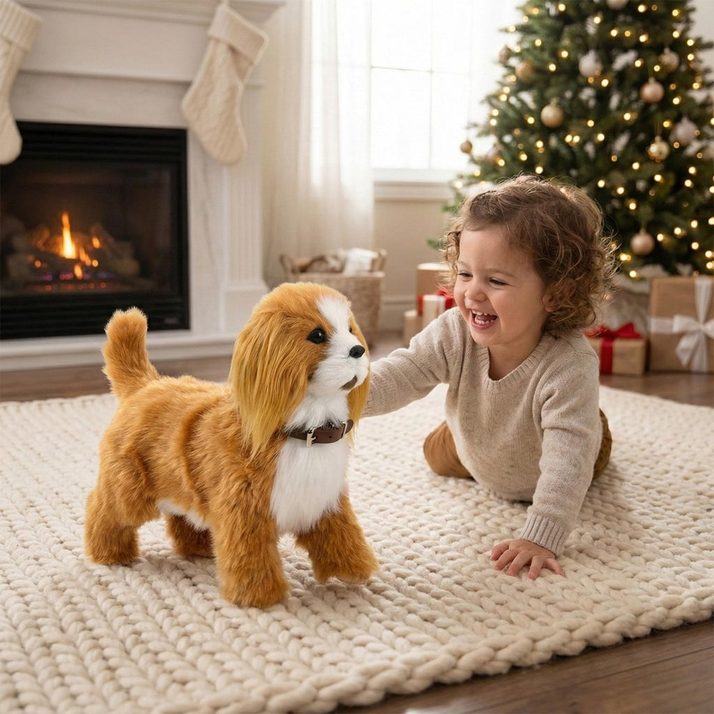 Jouet de chiot robot Cavalier King Charles Spaniel réaliste et interactif | Marche, aboie et remue la queue