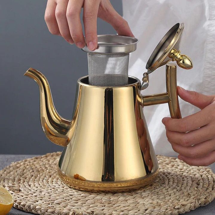 Bollitore a induzione con filtro integrato per una bollitura rapida – Bollitore elettrico per acqua, tè, caffè e l’uso quotidiano in cucina