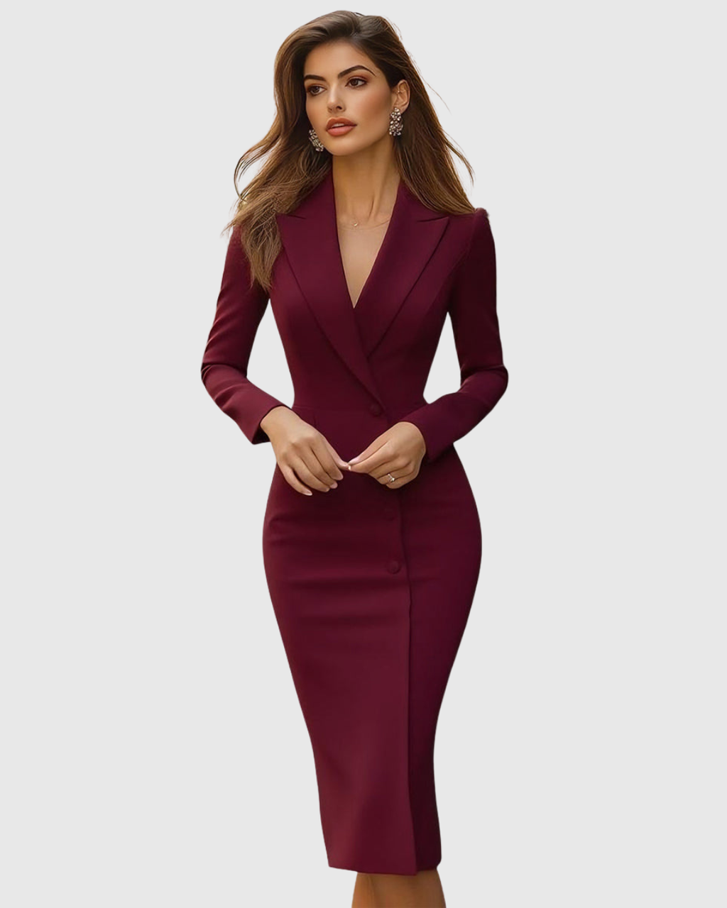 Seleneva | Chic Tailored Midi Dress