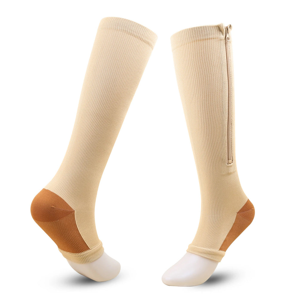 Ellese Decor ZipFit Compression Socks 20-30 mmHg Support Stockings