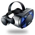 Smart VR Headset with Integrated Headphones – Adjustable Lenses, Wide Field of View & Universal Phone Compatibility | Immersive 3D Experience for iPhone & Android