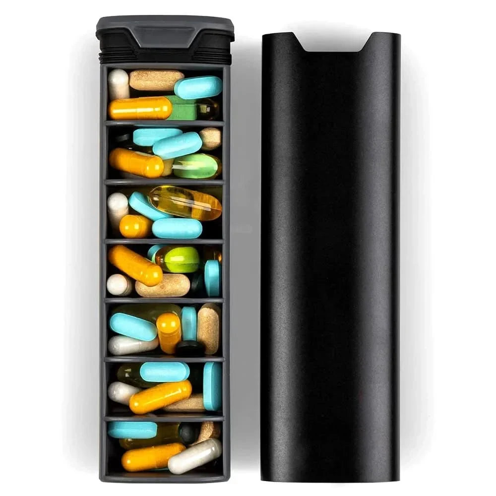 7 Day Pill Organizer with Daily Compartments and Protective Sleeve - Image 4