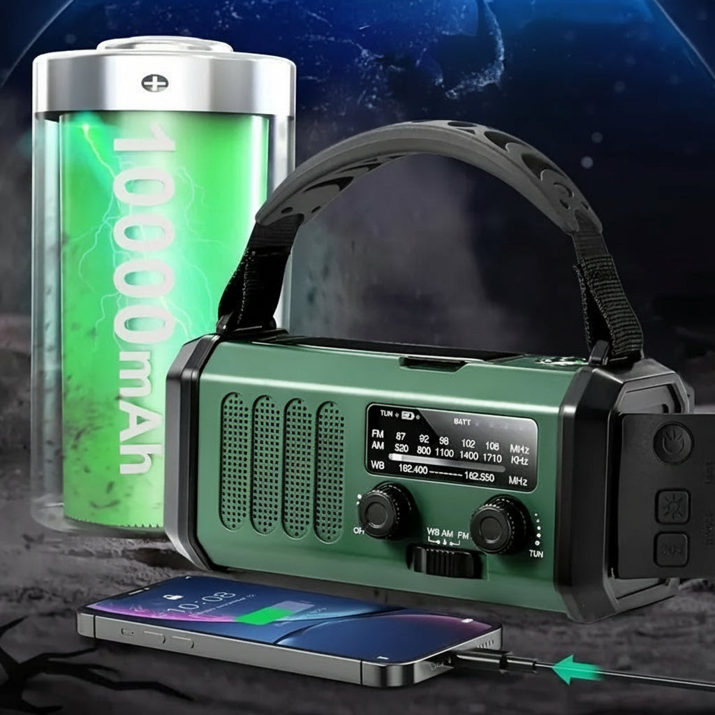 Multifunctional Emergency Radio – Compact All-In-One Preparedness Device