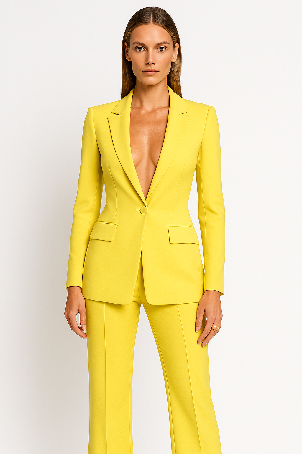 Ensemble blazer structuré et pantalon large – Ensemble moderne pour un style assuré et sophistiqué