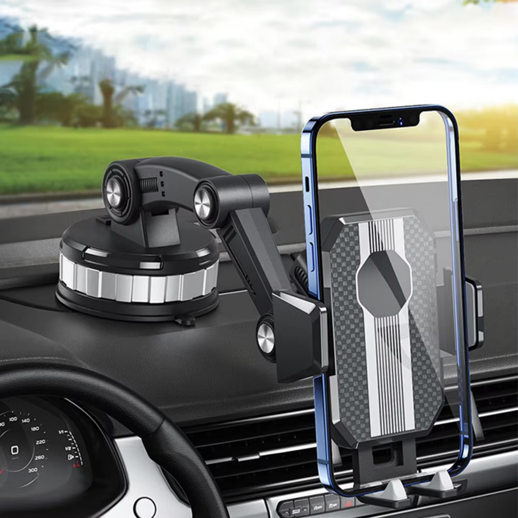 Support de téléphone pour voiture à forte aspiration, rotation à 360° et utilisation d'une seule main - support universel réglable