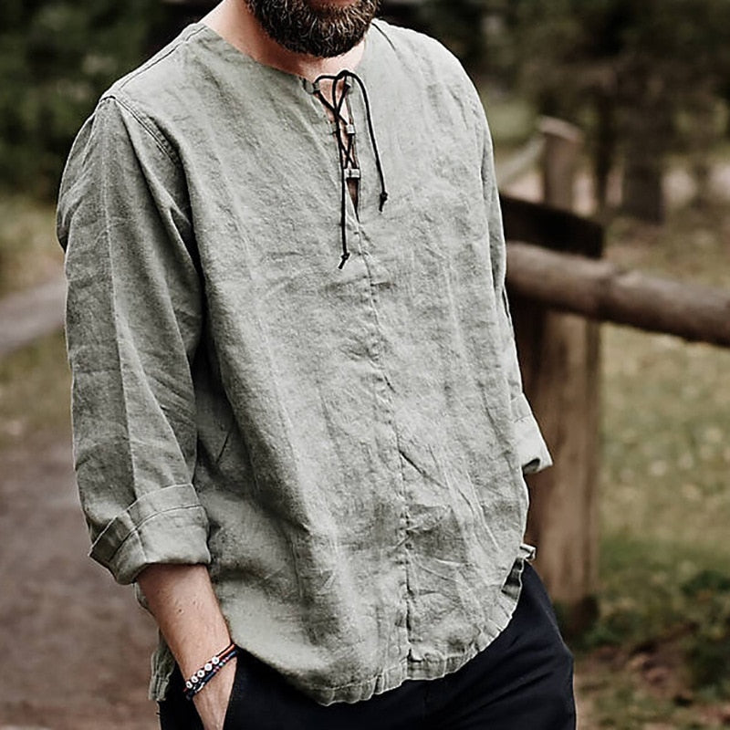 Cael Ren. – Camicetta e T-shirt leggere in lino da uomo per uno stile estivo