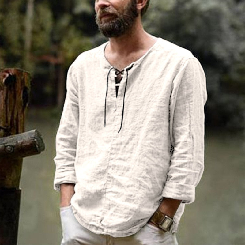 Cael Ren. – Camicetta e T-shirt leggere in lino da uomo per uno stile estivo