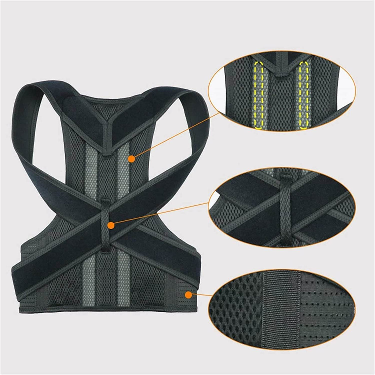 Chaleco de soporte postural - Ayuda ajustable para la alineación de la espalda y los hombros, ideal para la comodidad diaria