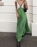 Raina J. – Contrast Elegance Maxi Dress