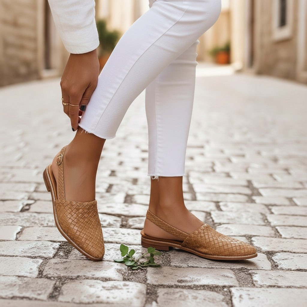 Aria Venn. – Women’s Woven Flats with Cushioned Insole