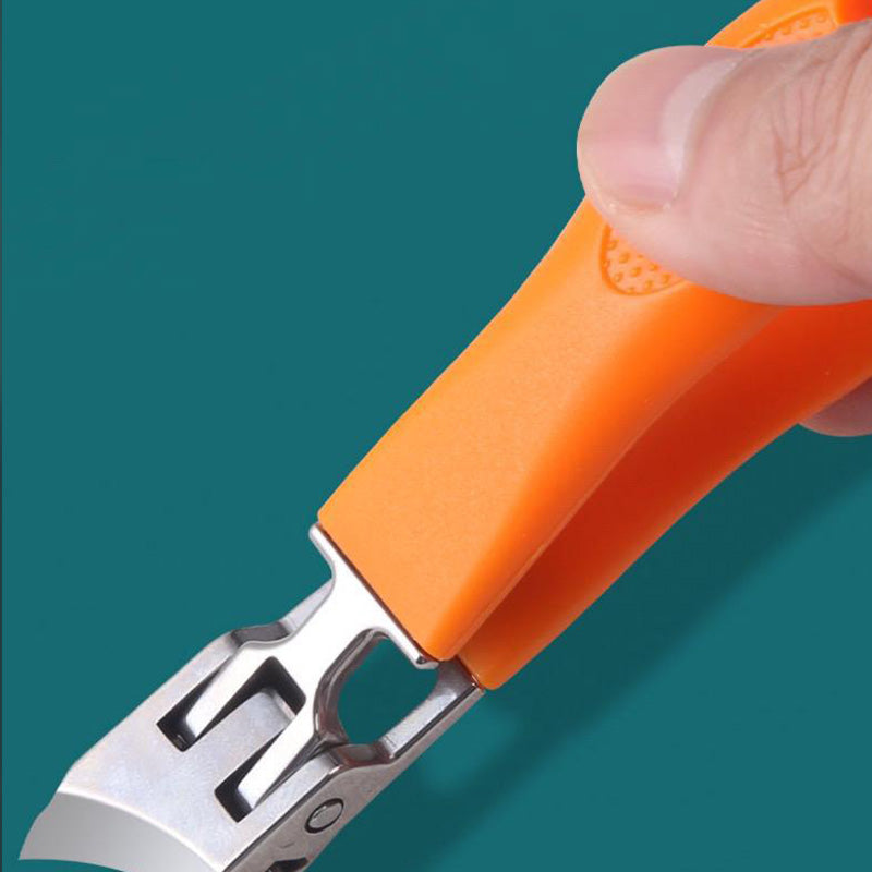Coupe-ongles haute précision - ouverture extra-large avec design anti-éclaboussures pour ongles épais
