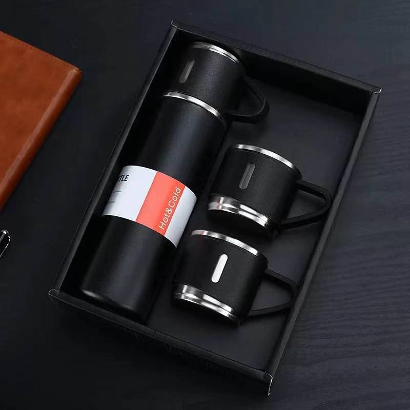 Portable Insulated Thermos Flask – 12-Hour Temperature Retention with Cup-Style Lid
