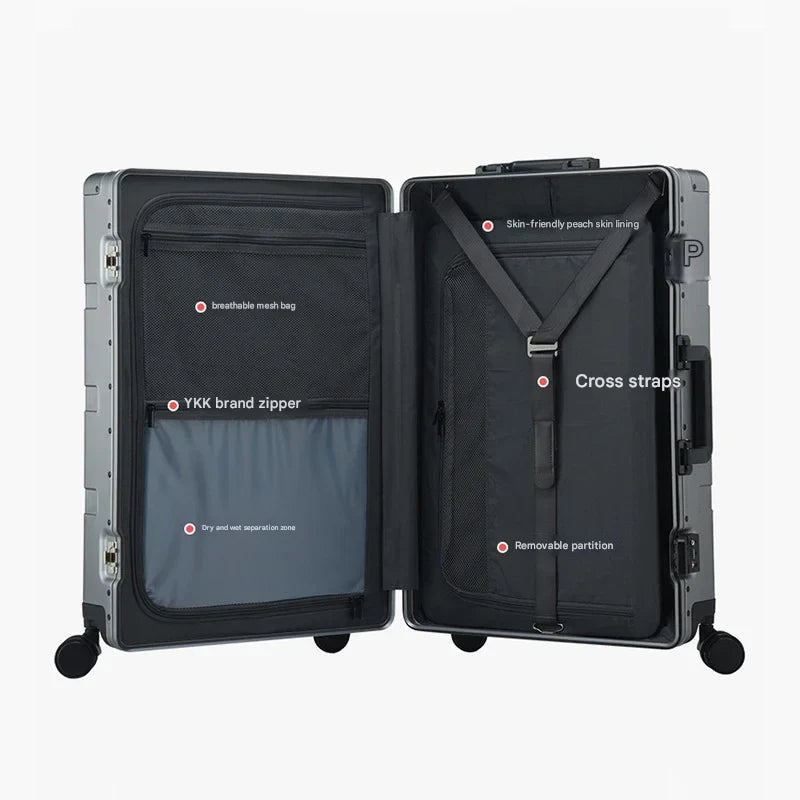 Valise rigide durable pour les voyages - Bagage léger à roulettes pivotantes pour les voyages d'affaires et les vacances