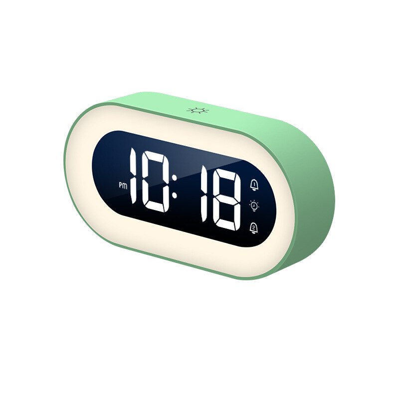 Digitaler Wecker mit Nachtlicht - Uhr mit LED-Anzeige für den Nachttisch, Schlafzimmer, Zeitanzeige und sanfte Nachtbeleuchtung