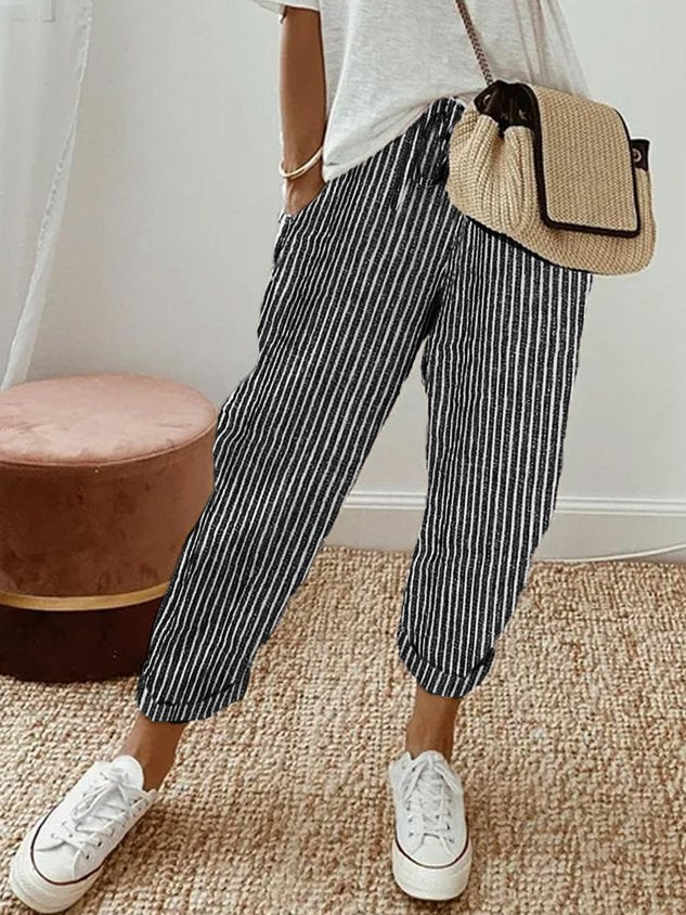 FAYE - Breathable Linen Trousers for Sweat-Free Comfort
