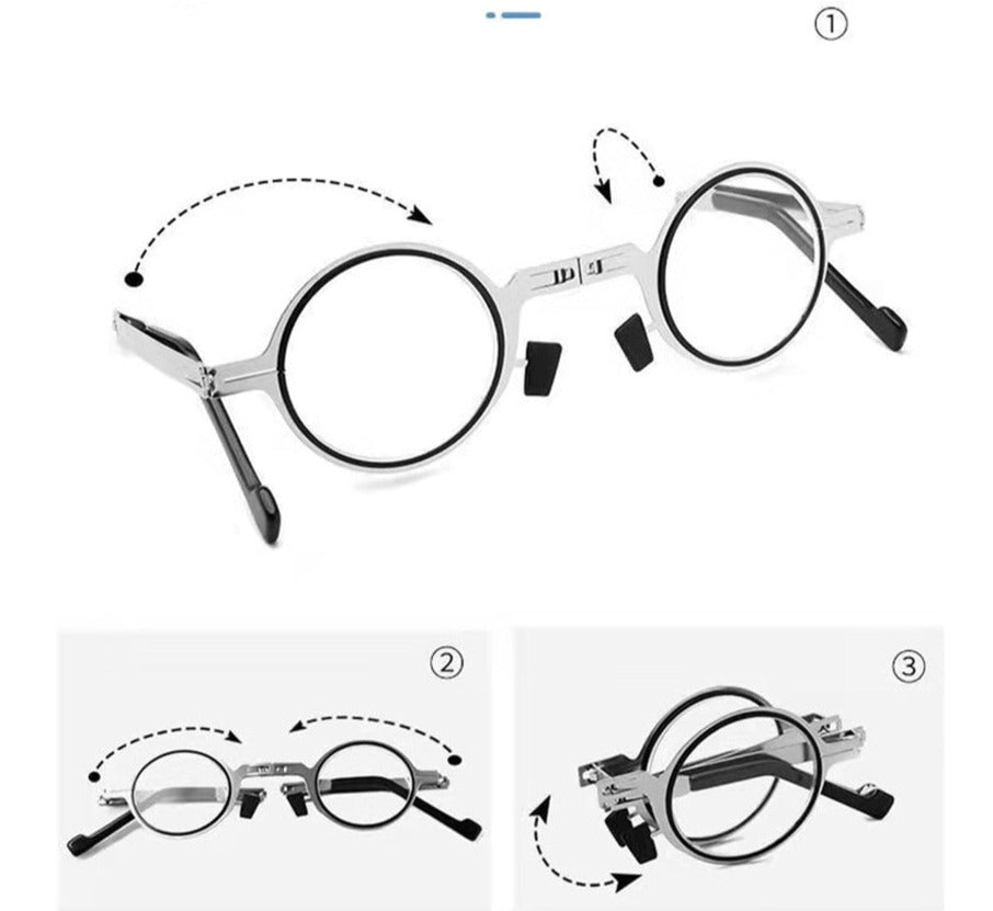 Lunettes de lecture pliables – Design ultraléger et facile à glisser dans une poche, avec filtre anti-lumière bleue en option