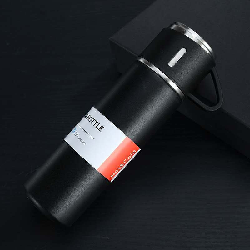Portable Insulated Thermos Flask – 12-Hour Temperature Retention with Cup-Style Lid