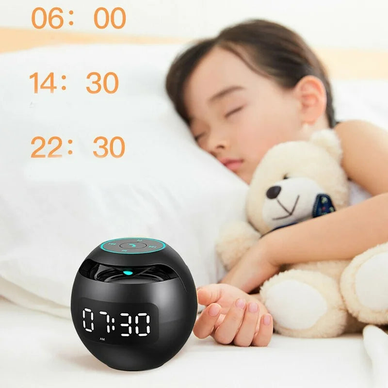 Reloj despertador con altavoz multifunción para el dormitorio – Reloj digital con audio Bluetooth, alarma y pantalla nocturna