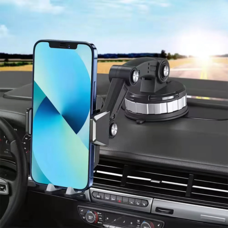 Support de téléphone pour voiture à forte aspiration, rotation à 360° et utilisation d'une seule main - support universel réglable