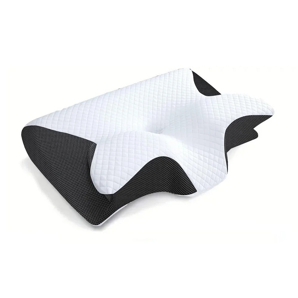 Almohada ortopédica ergonómica para aliviar el dolor de cuello y espalda - Espuma viscoelástica con soporte para dormir mejor