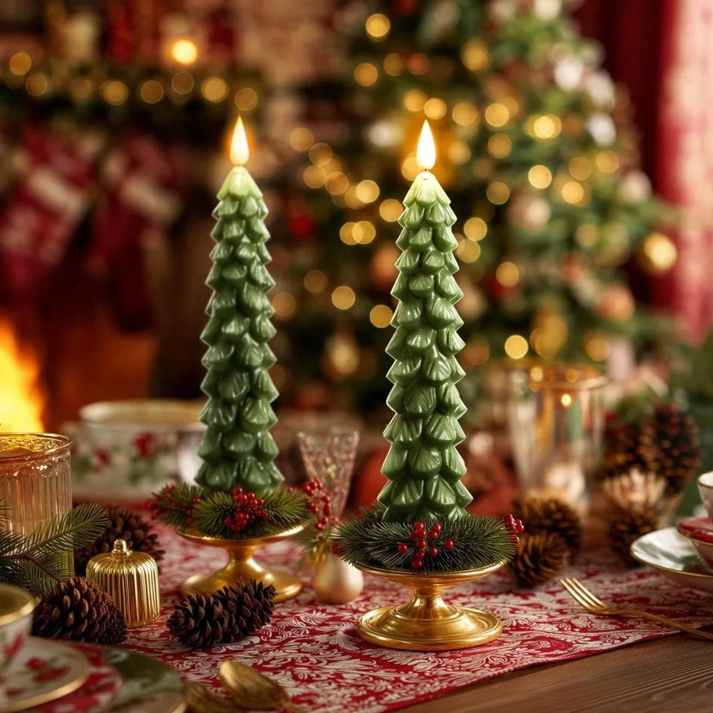 Battery Operated Christmas Tree Candles with Remote Control Flickering LED Flameless Taper - Image 2