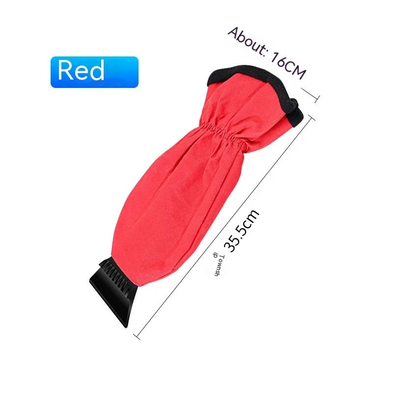 Car Ice Scraper Mitt with Fleece Lining and Windshield Snow Removal Glove - Image 3
