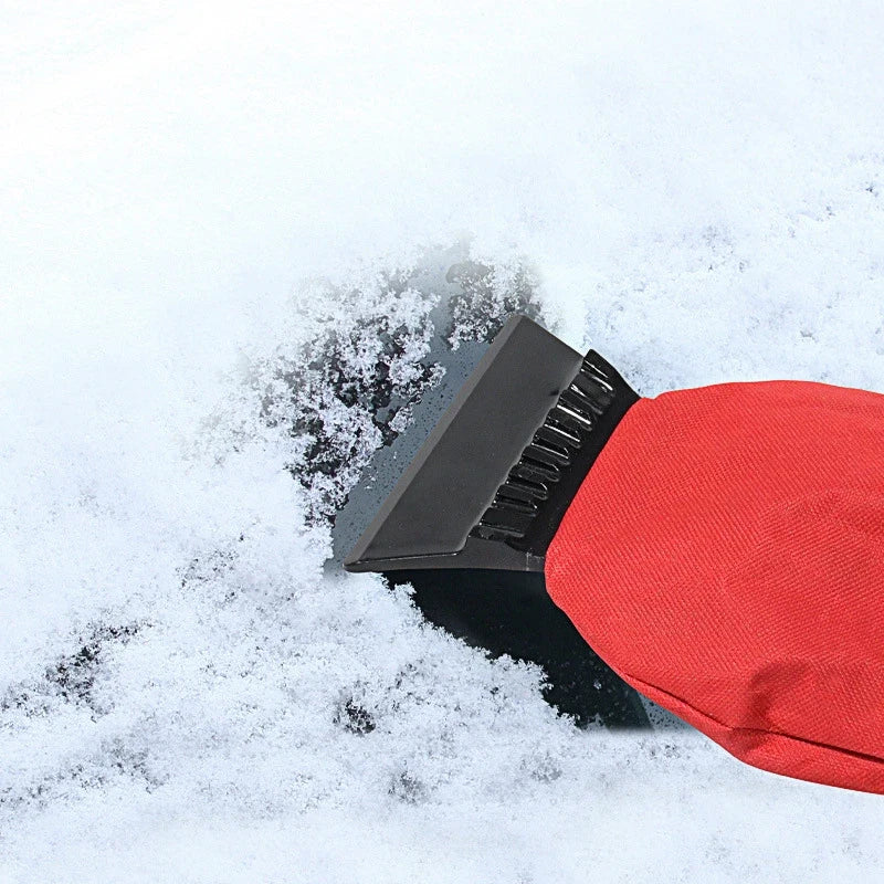 Car Ice Scraper Mitt with Fleece Lining and Windshield Snow Removal Glove - Image 5