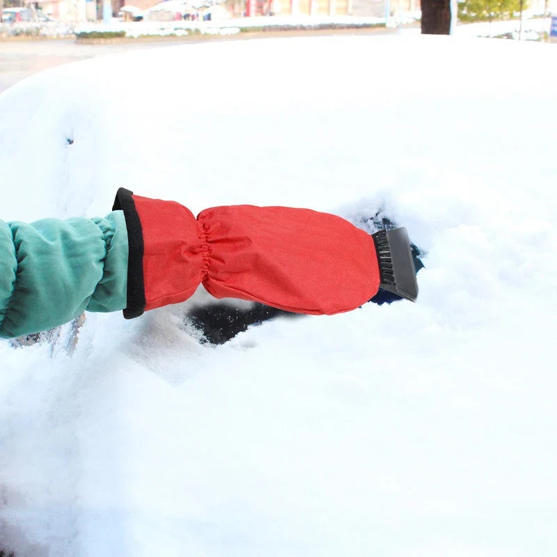 Car Ice Scraper Mitt with Fleece Lining and Windshield Snow Removal Glove - Image 6