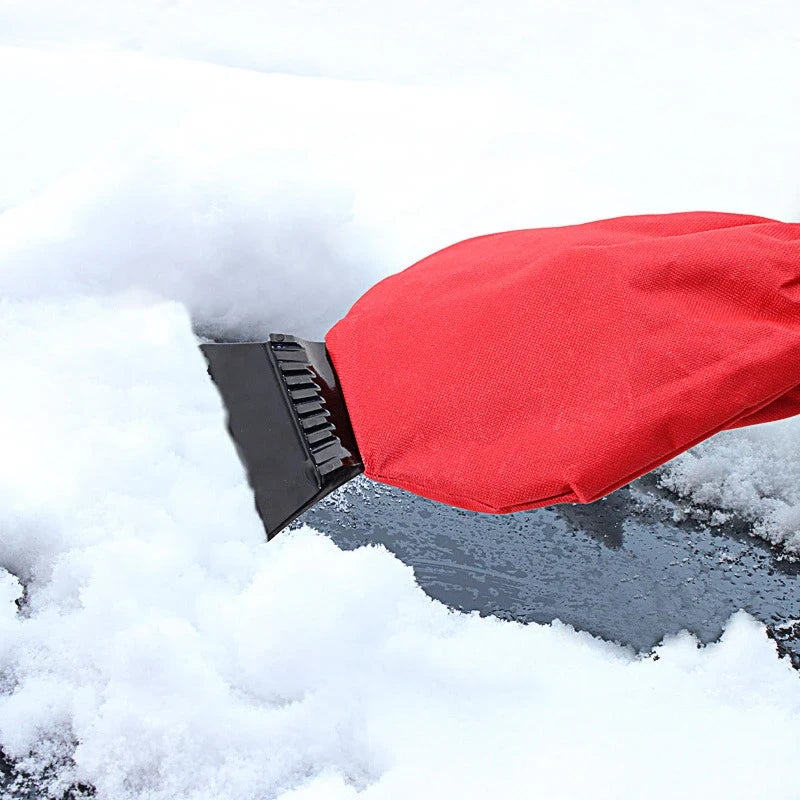 Car Ice Scraper Mitt with Fleece Lining and Windshield Snow Removal Glove - Image 7