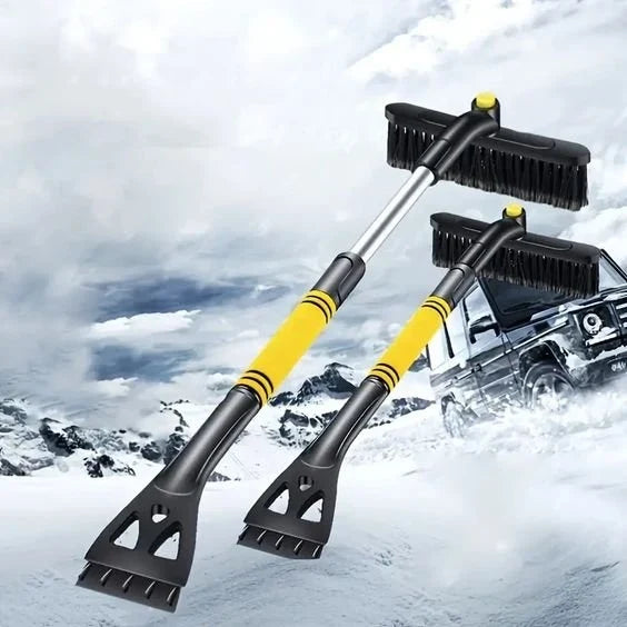 Car Snow Brush and Ice Scraper with Rotating Head and Extendable Pole - Image 2
