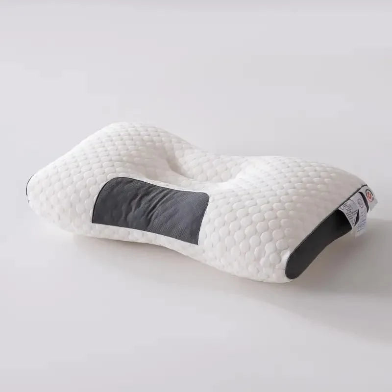 Cervical Support Pillow with Ergonomic Contour Knitted Cover and Breathable Mesh - Image 1