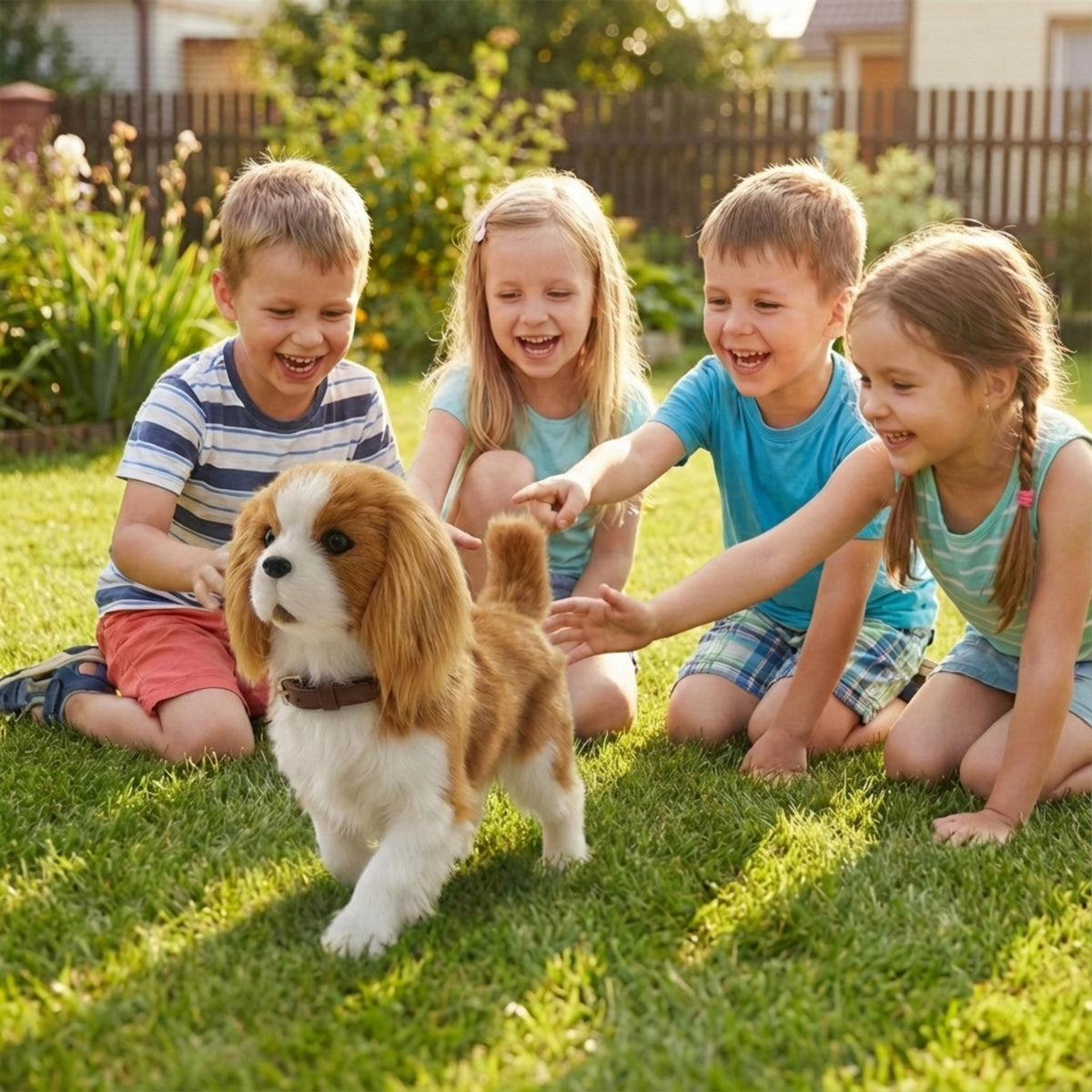 Jouet de chiot robot Cavalier King Charles Spaniel réaliste et interactif | Marche, aboie et remue la queue