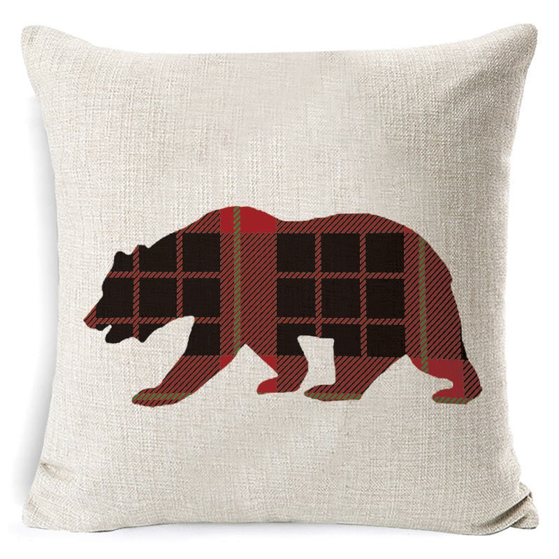 Christmas Pillow Covers with Throw Square Decorative Accent Festive Linen-Look Design - Image 26