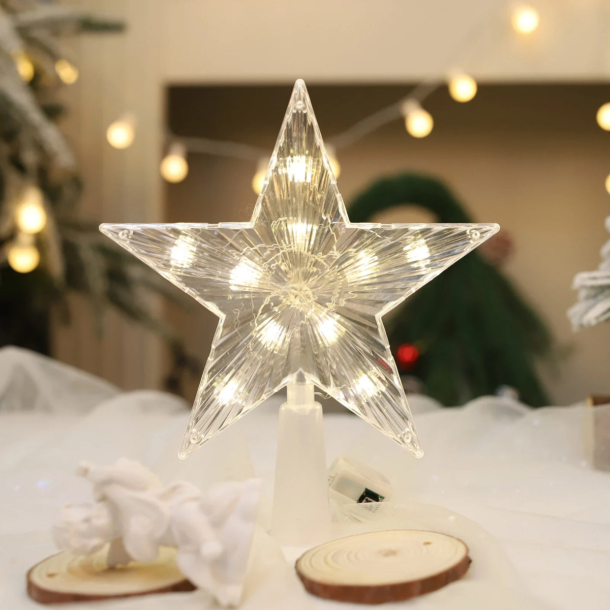 Christmas Tree Topper Star Light LED Battery Operated with Switch Control - Image 5