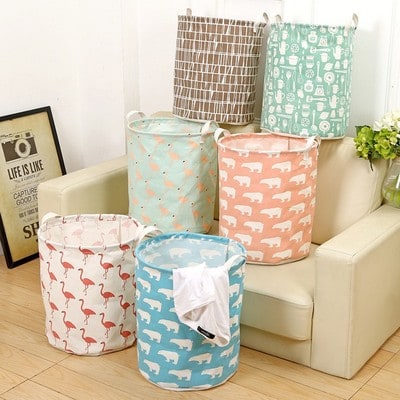 Collapsible Laundry Basket and Hamper with Handles Foldable Washing in Cotton Canvas - Image 13