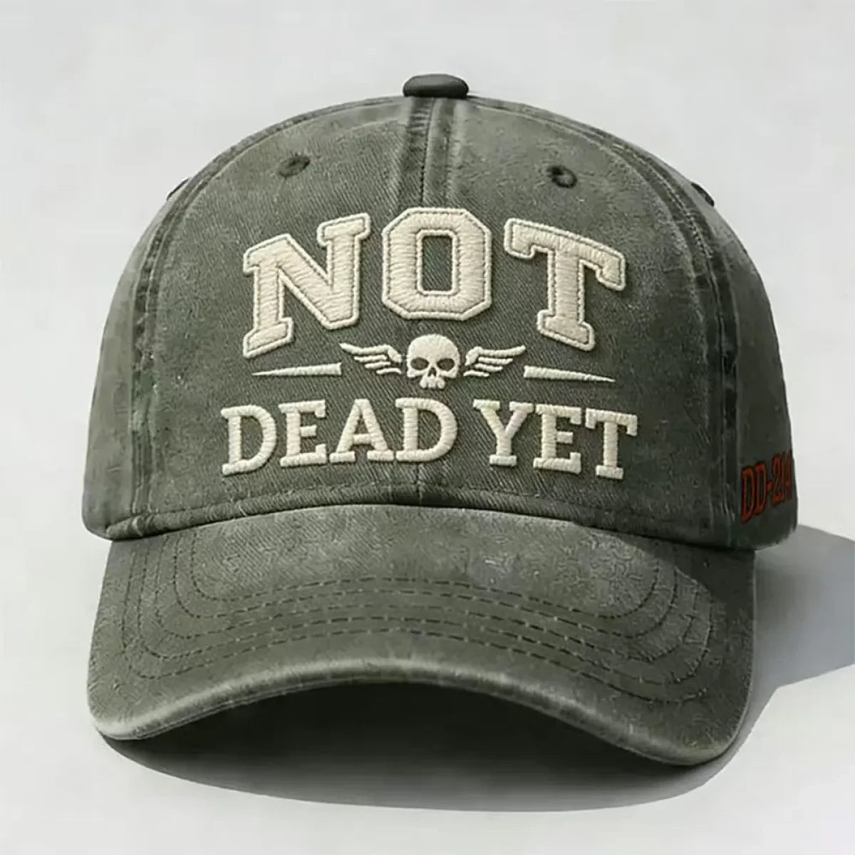 Custom Baseball Caps with Distressed Washed Cotton and Embroidered Vintage Retro Design - Image 5