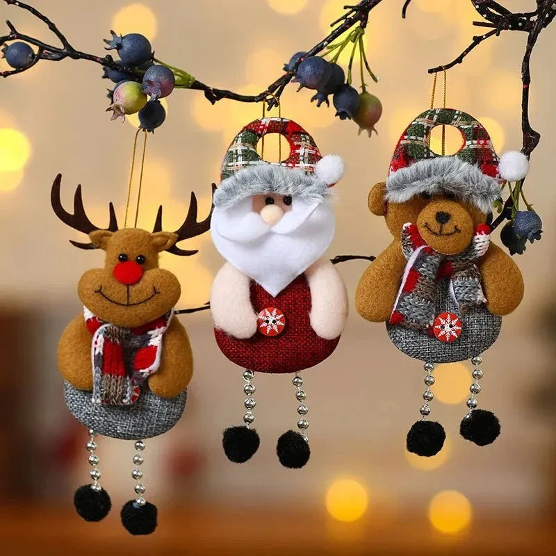 Custom Made Christmas Ornaments with Handmade Plush Fabric and Dangling Legs - Image 5