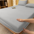 Deep Pocket Fitted Bed Sheet with Cooling Wrinkle-Resistant Design and Elasticized Corners - Image 1