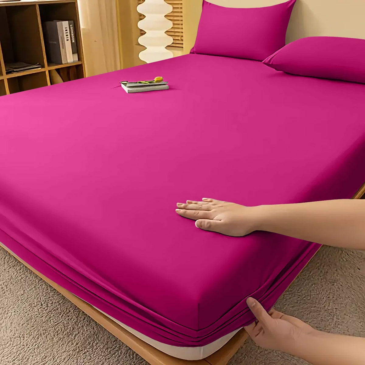 Deep Pocket Fitted Bed Sheet with Cooling Wrinkle-Resistant Design and Elasticized Corners - Image 21