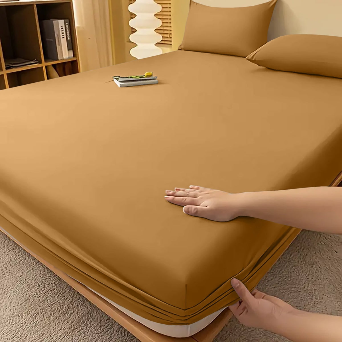 Deep Pocket Fitted Bed Sheet with Cooling Wrinkle-Resistant Design and Elasticized Corners - Image 29