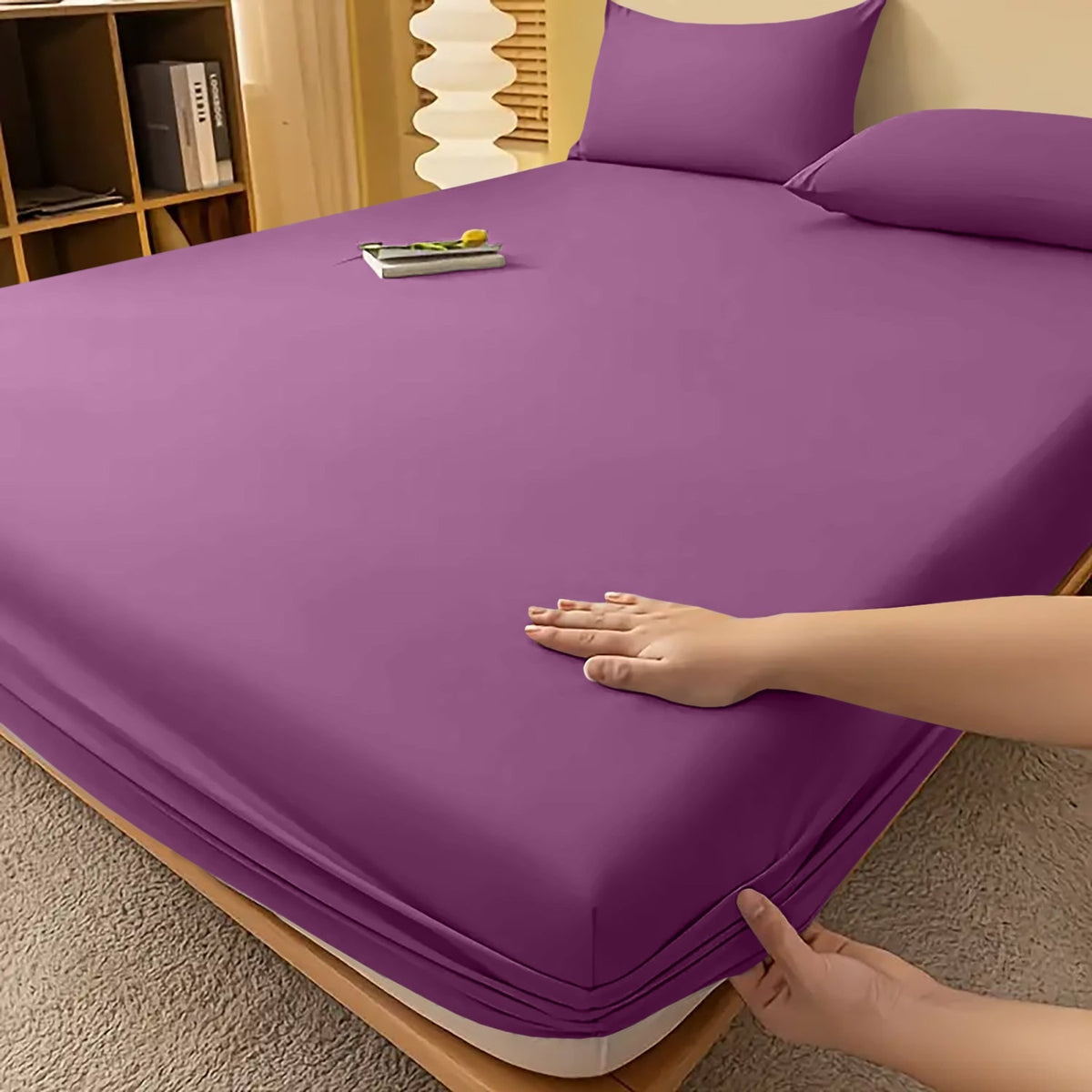 Deep Pocket Fitted Bed Sheet with Cooling Wrinkle-Resistant Design and Elasticized Corners - Image 42