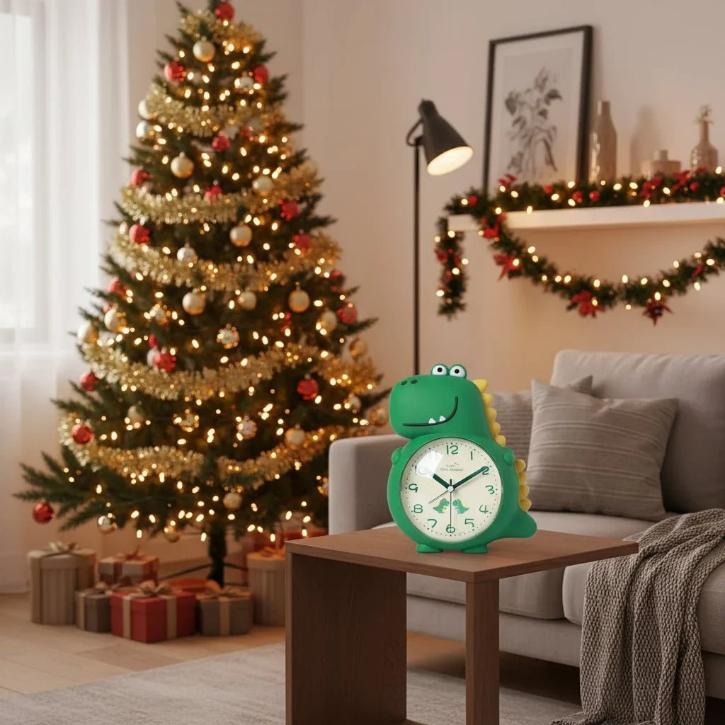 Dinosaur Analog Alarm Clock with Gentle Wake-Up Light - Image 2
