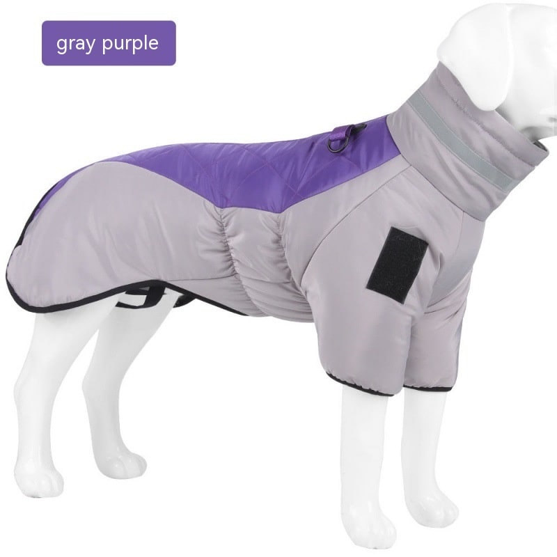 Dog Winter Coat with Waterproof Shell and Reflective Stripe for Large - Image 2