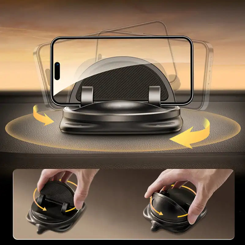 360° RotateX - Support de téléphone rotatif pour voiture | Fixation pour tableau de bord et grille d’aération | Ajustement universel