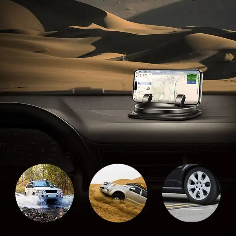 360° RotateX - Support de téléphone rotatif pour voiture | Fixation pour tableau de bord et grille d’aération | Ajustement universel
