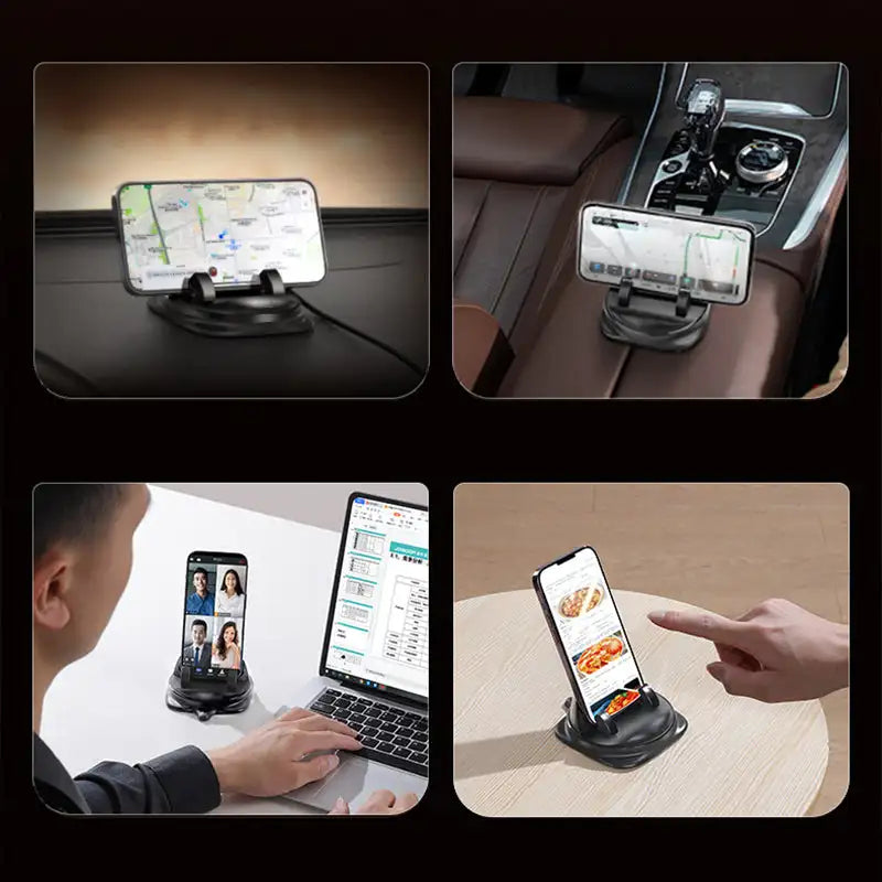 360° RotateX - Support de téléphone rotatif pour voiture | Fixation pour tableau de bord et grille d’aération | Ajustement universel