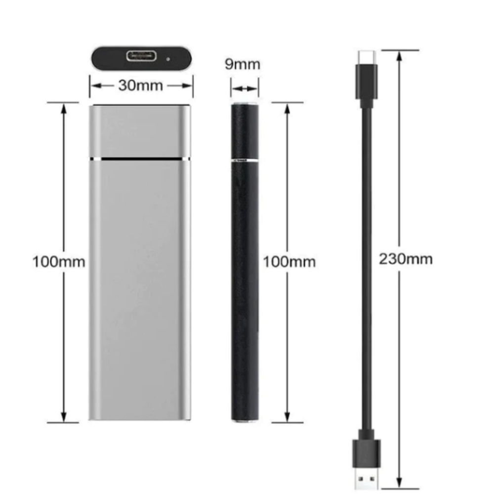 External Ssd Portable Solid State Drive with Usb-C Slim Compact Design for PC Storage - Image 2