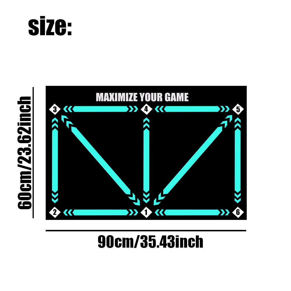 Gym Floor Mat for Soccer Footwork Training with Numbered Guides and Non-Slip Backing - Image 8