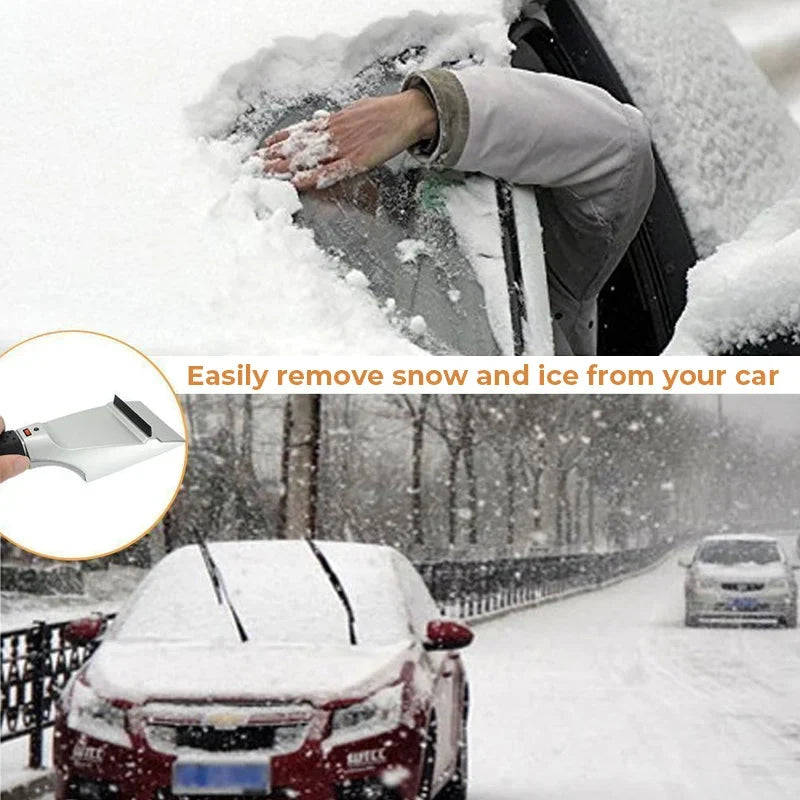 Heated Car Ice Scraper with 12v Power Plug and LED Light for Windshield - Image 6