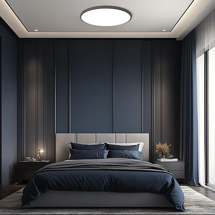 LED Ceiling Light Fixture with Flush Mount Design and Bright Modern Round Illumination - Image 5